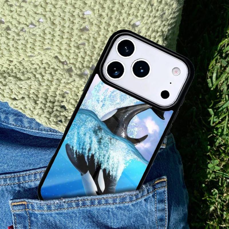 Killer Whale Orca Phone Case For iPhone 17 AIR 16 Pro Max 15 14 Pro 11 12 13 Shockproof Silicone Cover