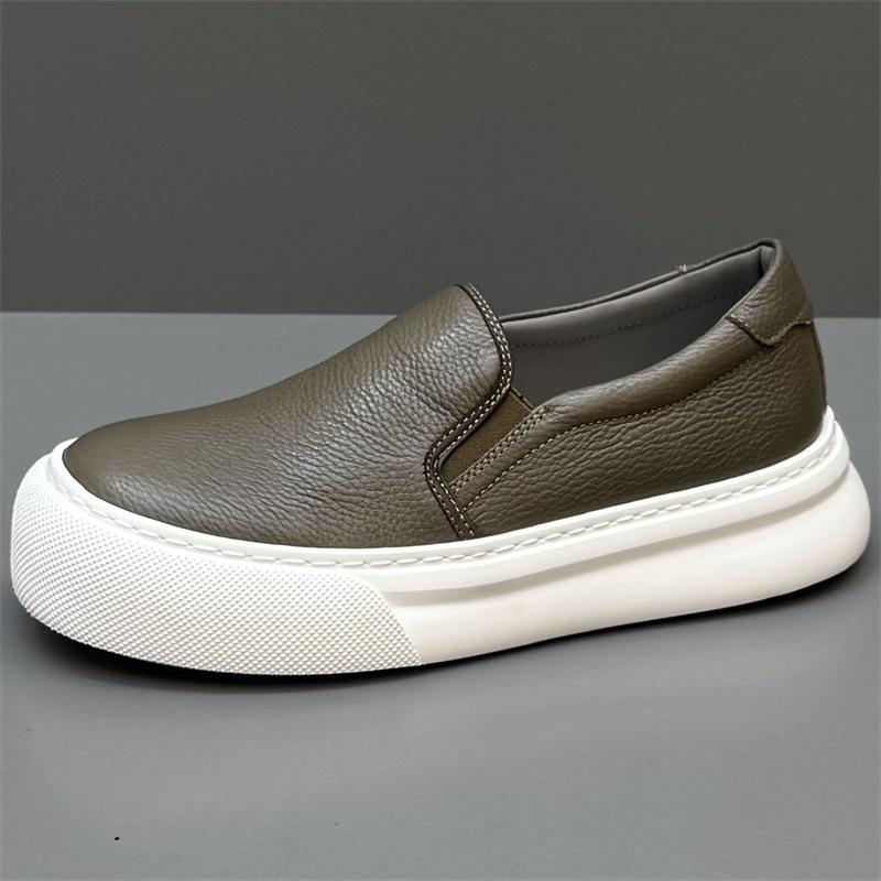 Autumn new retro leather platform shoes sports low-top casual leather shoes xs