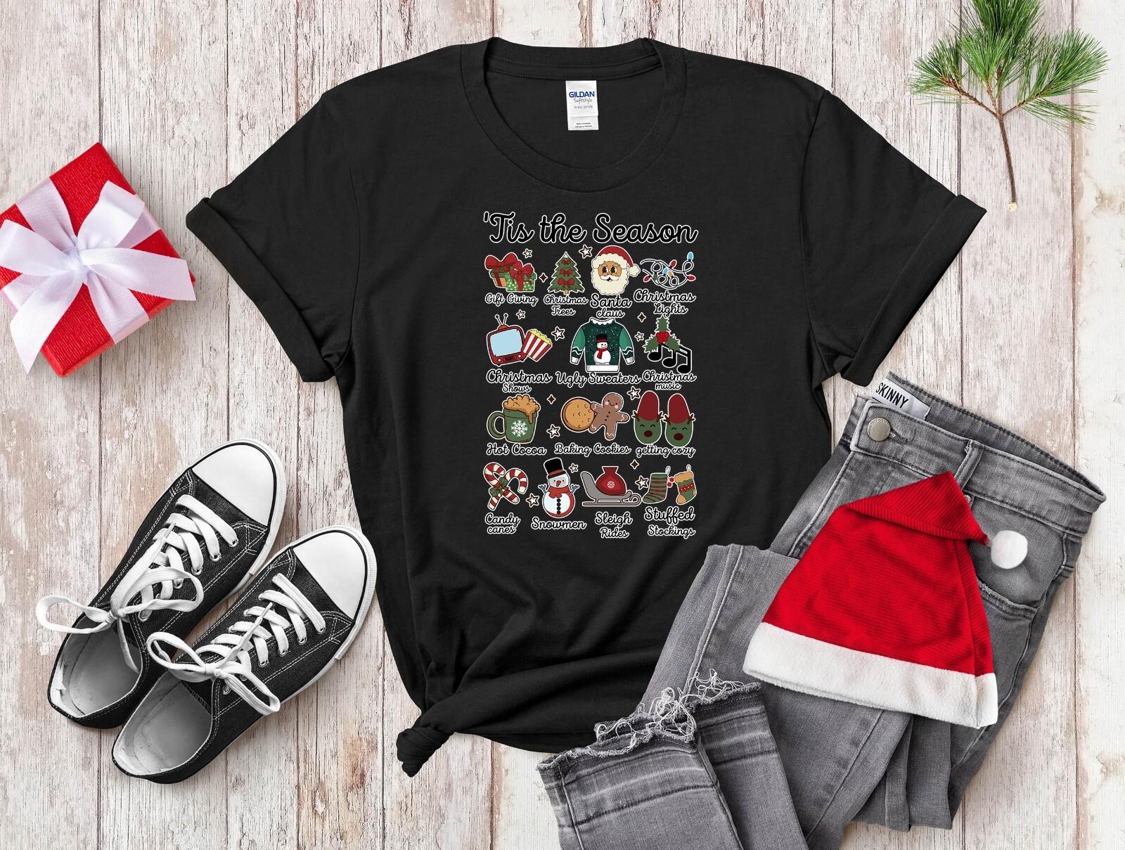 26 Tis the Season T-shirt Christmas Men Women Unisex T Shirt Hoodie Baseball 4330 Unisex T-Shirt M