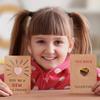 24pcs Valentine Heart Cards with Natural Crystal Stones 8 Different Polished Stones for Classroom Exchange School Activities