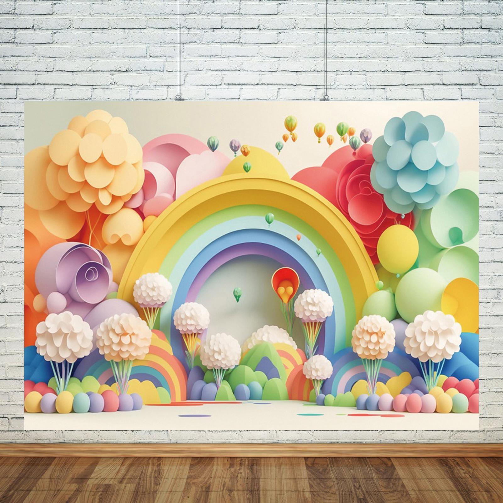 

Плюшевый мишка Разноцветные шары 1-й день рождения Фон Детские подарки Baby Shower Oh Baby Фон для фотографии Фотостудия реквизит 240X180CM