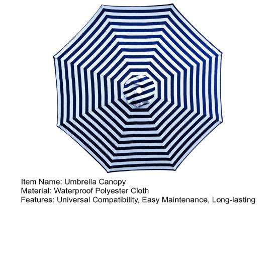 Yousheng 9Ft Umbrella Replacement Canopy Sun Shade Umbrella Canopy Patio Outdoor Umbrella Top with 8 Ribs for Market Umbrella Frame