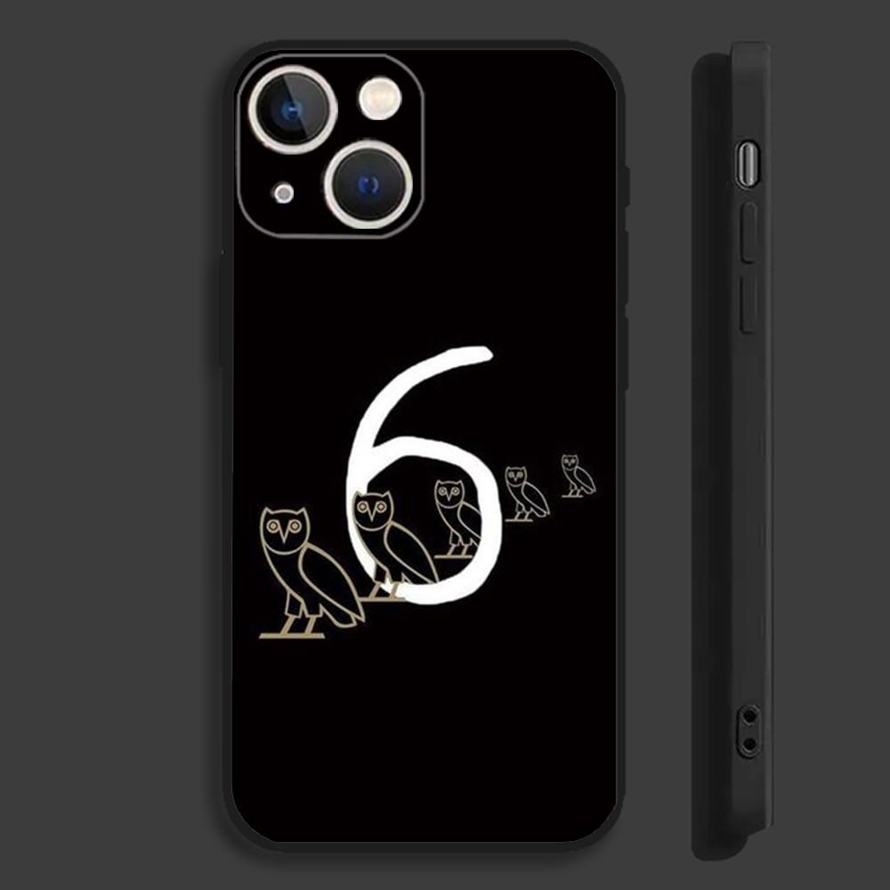 

Чехол для телефона Drake O-OvO OWL для iPhone 16,15,14,13,12,11,Pro,Max,Plus,Mini,X,XS,XR,8,7,6,S,SE Мягкий черный чехол iPhone11