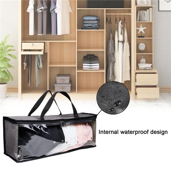 

Сумка для хранения складная износостойкая большая съемная сумка для книг из ПВХ для гардероба фиолетовый