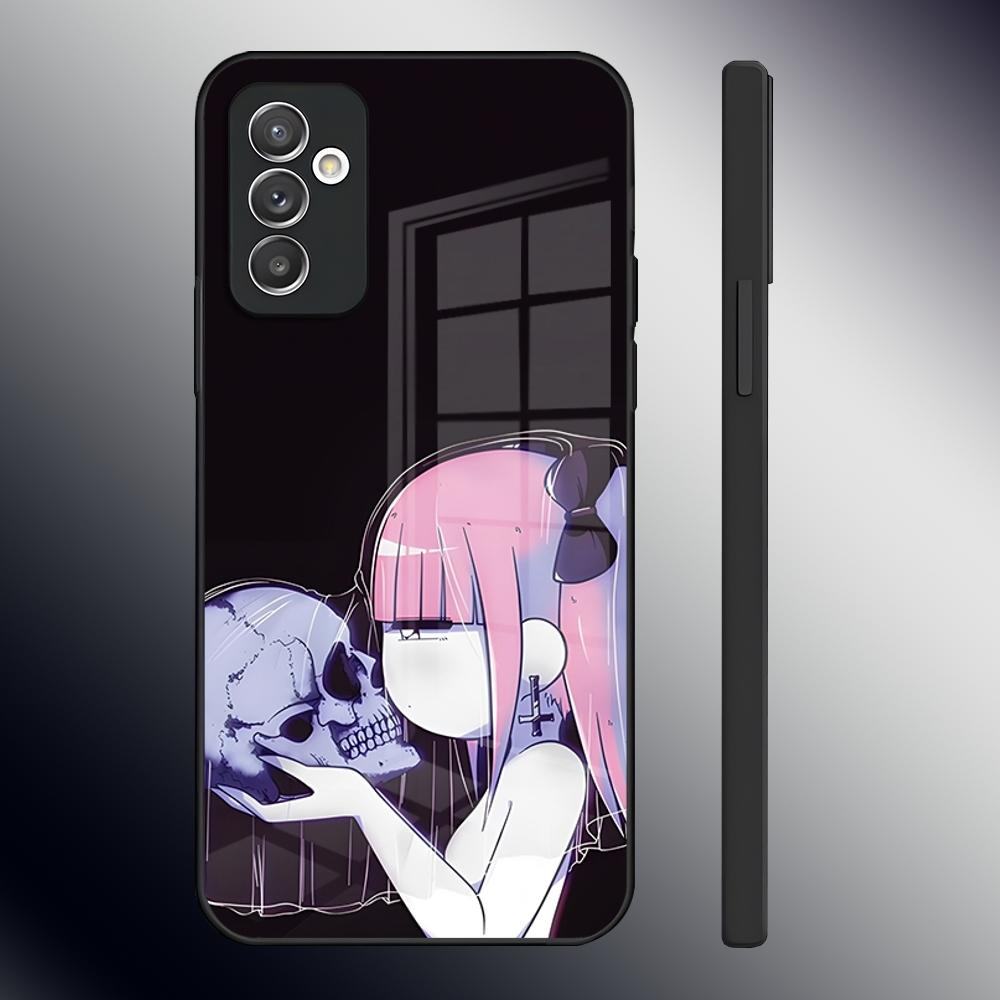 M-Menhera Chan Comic Phone Case For Samsung S24 Ultra S23 S22 S20 Fe S21 Plus A54 A34 A24 A53 A13 A16 Glass Back Cover