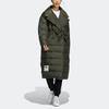 adidas Casaco de Almofada Original com Gola Grande e Gravata Comprimento Médio Jaqueta de Penas Roupa Exterior Feminina Oliva H64732