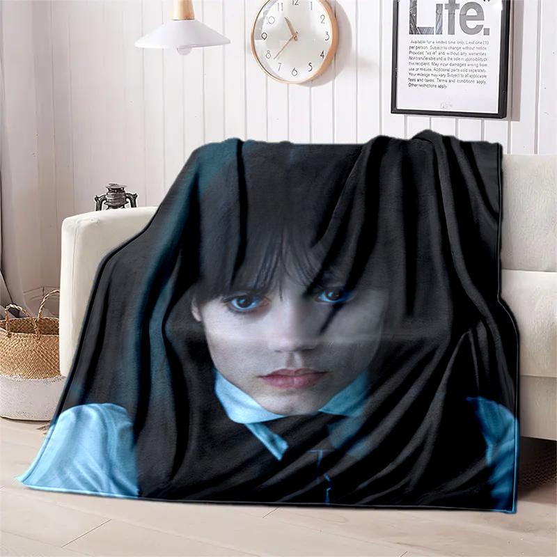 1PC Wednesday blanket, all-season lightweight home office outdoor nap multifunctional blanket, Christmas gifts
