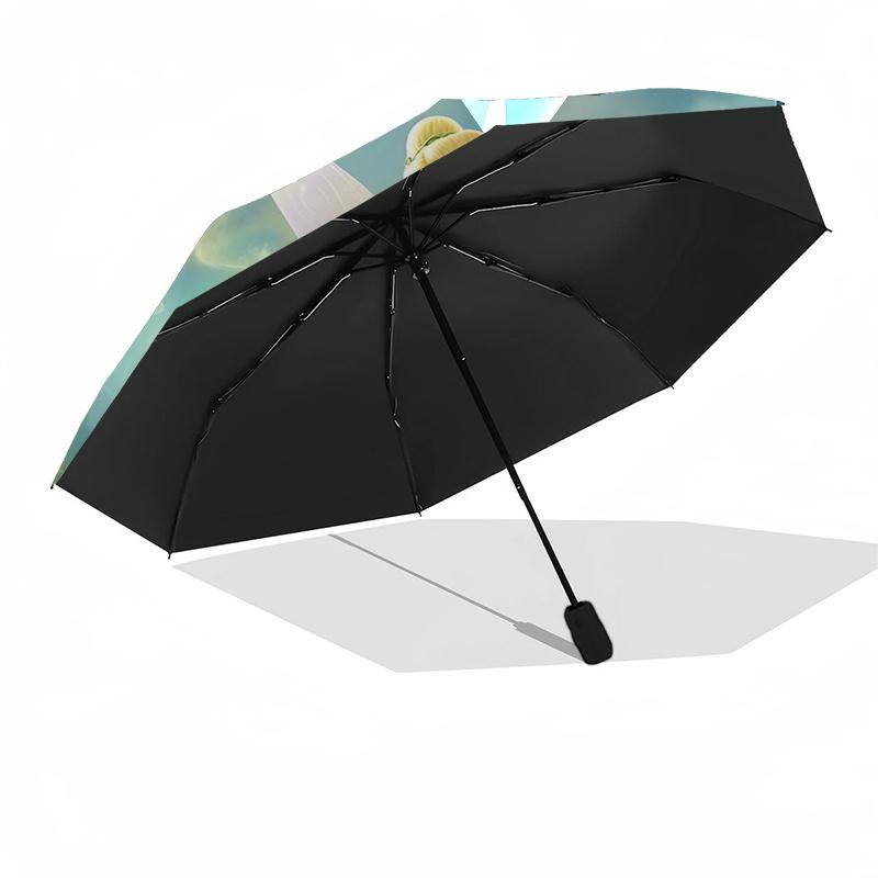 Tinker bell Themed Travel Umbrella-8 Ribs Automatic Opening and Closing, Portable Folding Design, Compact and Stylish Umbrella