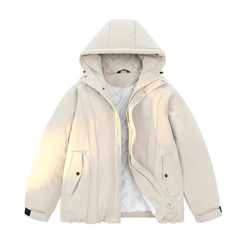 Winter Hooded Jacket, Cotton Jacket, Loose and Versatile Workwear, Cotton Jacket