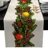Christmas Flower Dining Table Table Banner Wedding Party Home Christmas Eve Decoration Table Cover Linen Festive Tablecloth