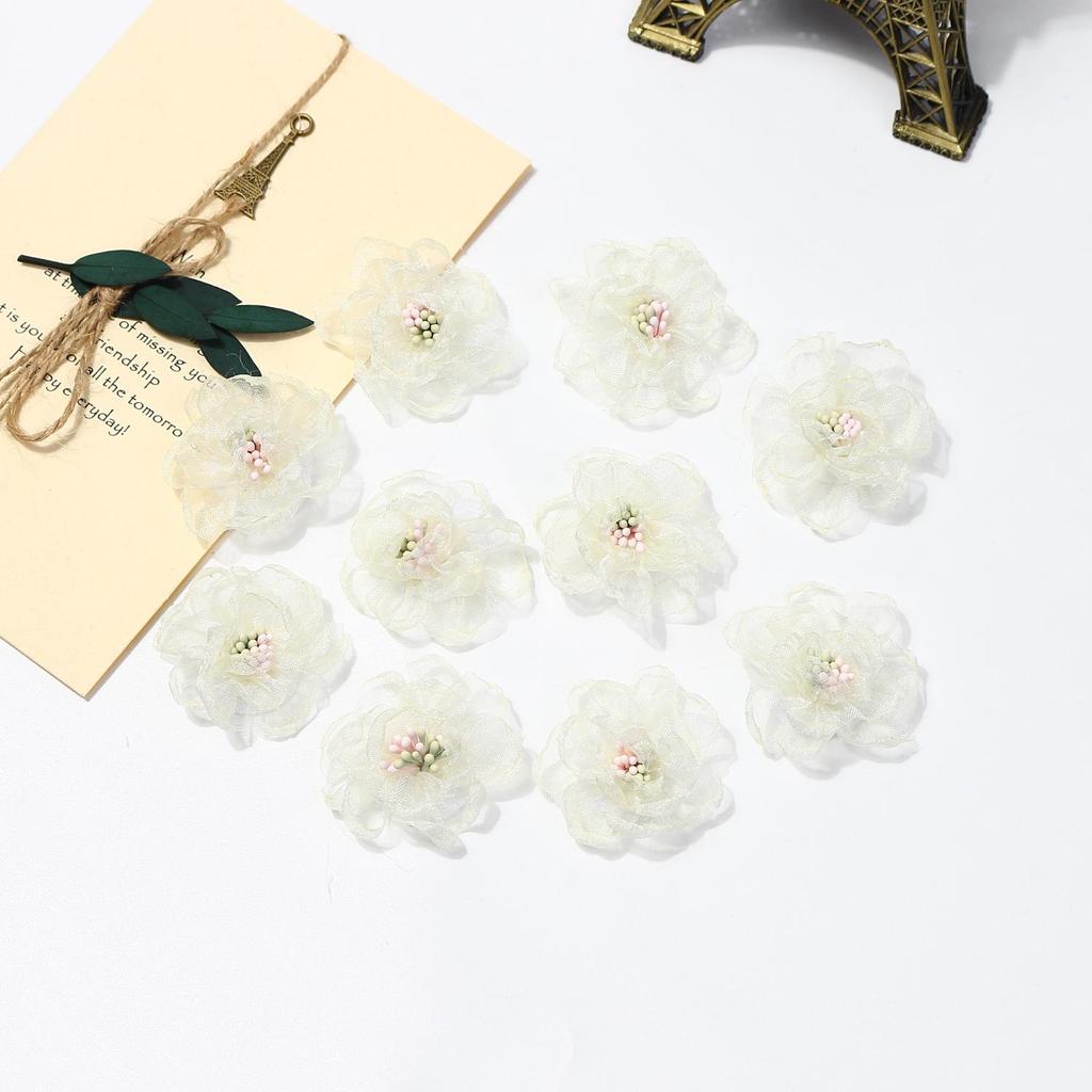 Plissierte Seide Lockige Blumen für DIY Kränze & Hochzeitsdekorationen
