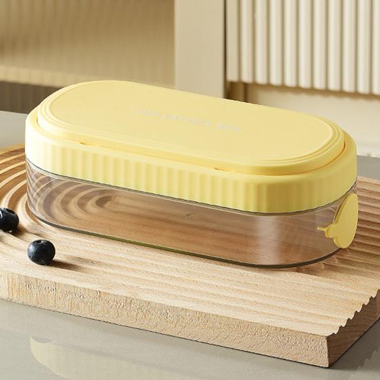 Ice Cube Mold Effortless Push-Type Release Ice Tray Storage Box BPA-Free Stackable Flexible Ice Cube Maker for Home Use