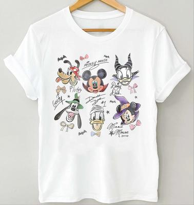 T-shirt Blanc Coquette Mickey Friends Halloween
