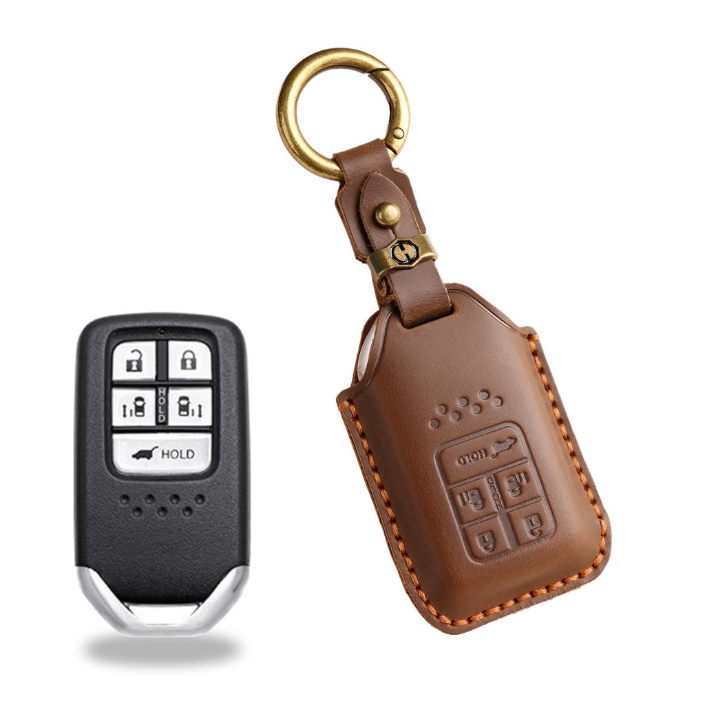Retro Key Cover Is Suitable for Honda Key Bag CRV Lingpai XRV 10th Generation Civic Accord Crown Fit Leather.