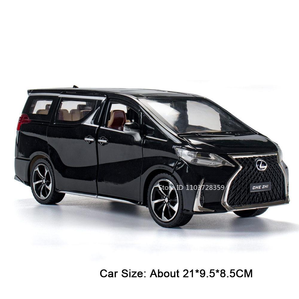 

1:24 LM300H LX570 Miniature Toy Car Models Alloy Diecast Sound Light Doors Opened Pull Back Simulation Vehicle Toys Boys Gifts