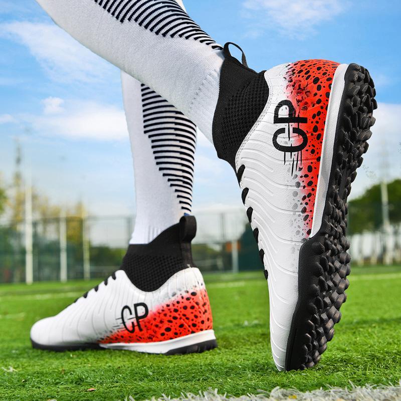 Teenagers Adults Plus Size High Top Short Nail Soccer Shoes Training Sports Shoes Children's Soccer Shoes