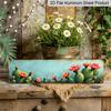 2D Flat, 1pc Rustic Cactus Wall Art - Aluminium Desert Landscape Sign with Blooming Cactus Flowers, Retro Suitable for Home Decor, Garden, Office
