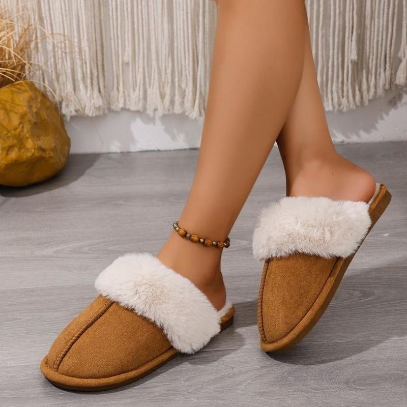 Fashion Women Slippers Smile Pop Winter Women Comfortable Women Slippers Fashion Female Slippers Indoor Warm Furry Fur House Flat Shoes