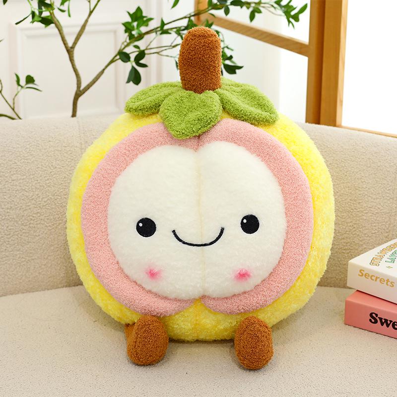 

Креативная милая плюшевая кукла-подушка Мангостин - Мягкая игрушка для обнимания для девочек 45cm [0.8kg] жёлтый