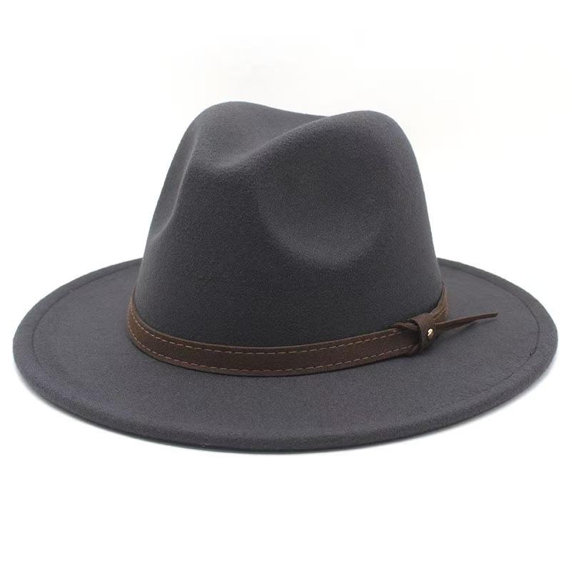 Popular European and American Cotton Retro Fedora Hat Men's and Women's British Style Jazz Hat Ethnic Top Hat