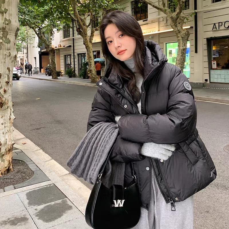 Korean Version Short Down Cotton Clothes Women's Winter New Loose Versatile Thermal Hooded Cotton-padded Jacket