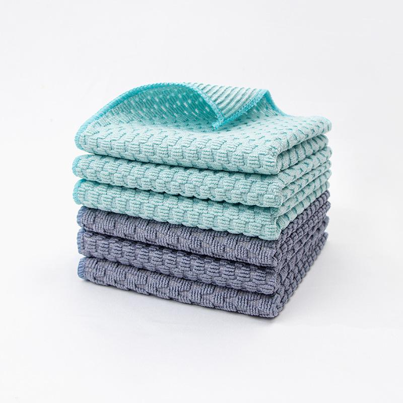 Product pattern cleaning rag household multi-functional kitchen table washing dish scouring cloth microfiber cleaning towel