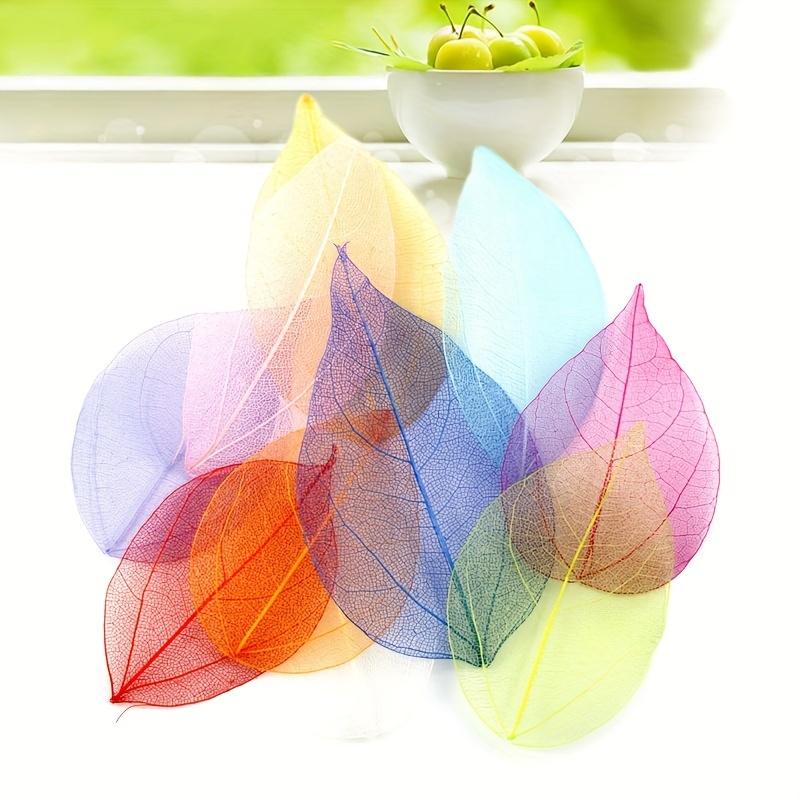 10pcs Colorful Diamond-Veined Pressed Flowers, Decorative Art Dried Flowers, DIY Handmade Materials For Making Accessories