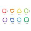 35/70PCS Multicolor Geometric Linking Chains Multi-function Chain Buckle Ring  Kids Toy