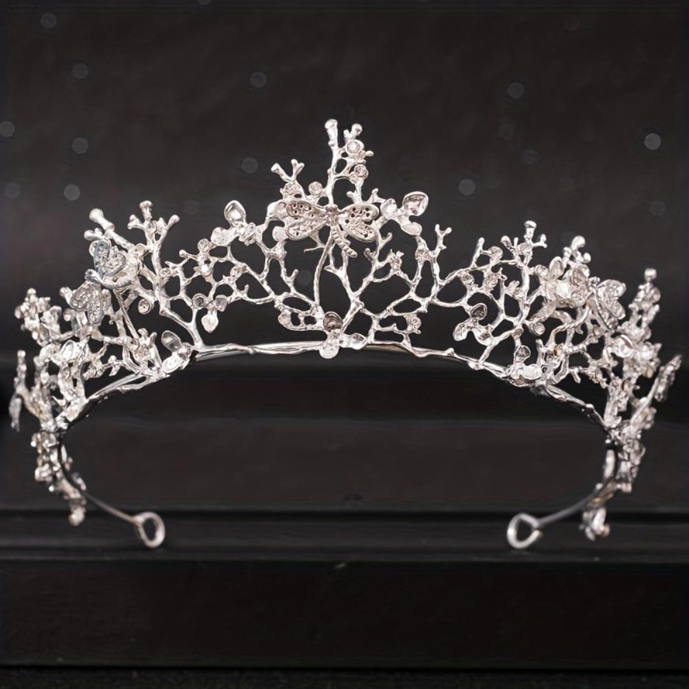Bar Mitzvah Crown Metal Princess Crowns Rhinestone Bride Tiaras Retro Crown Wedding