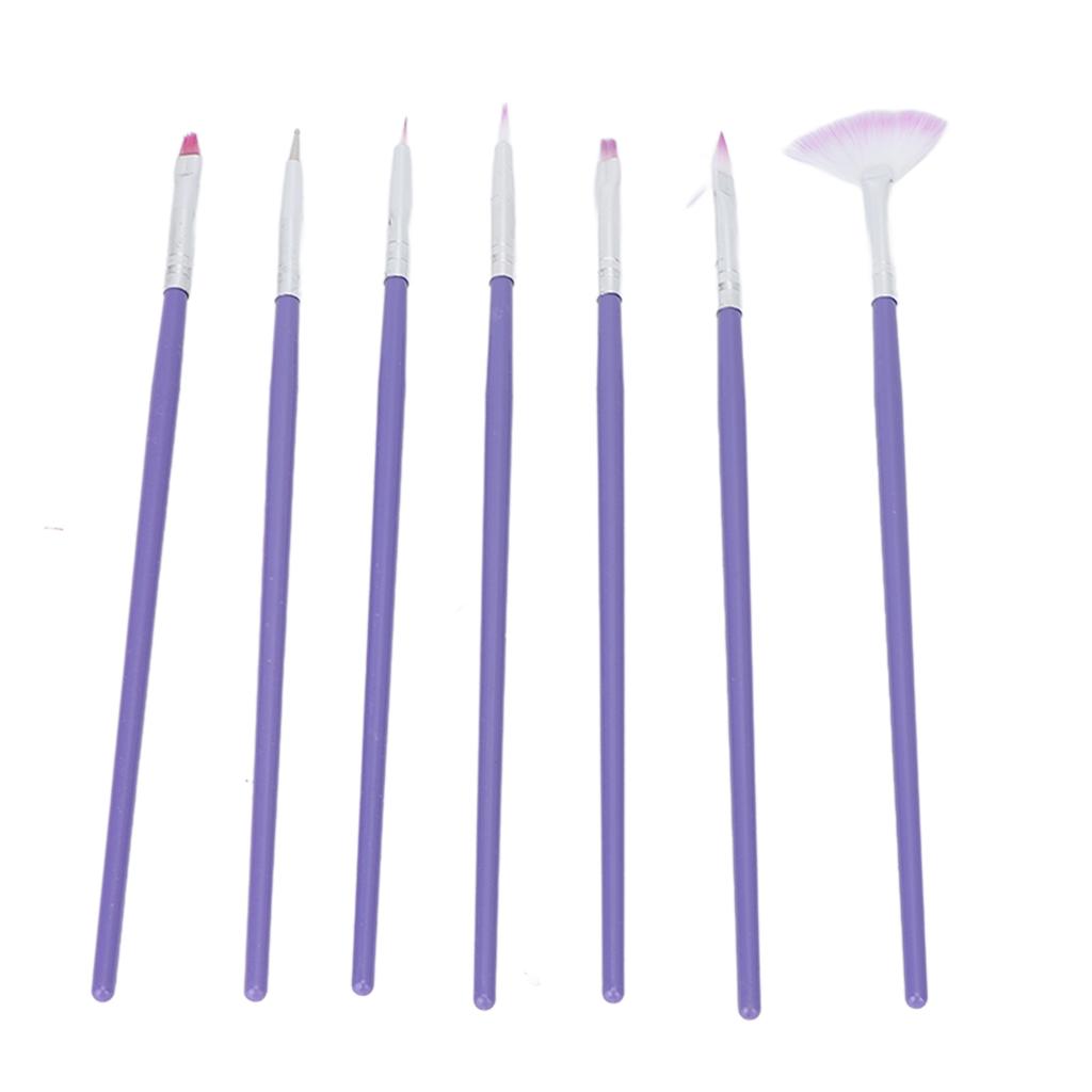 7pcs Nail Art Brushes Set Mutifunctional Nail Painting Brush Manicure Nail Art Brush