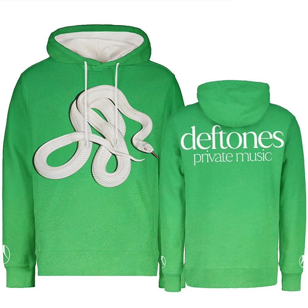 Deftones Özel Müzik Grafikli 3D Baskılı Kapüşonlular Moda Uzun Kollu Kapüşonlu Sweatshirtler Cepli Günlük Erkek Kadın Sweatshirtler