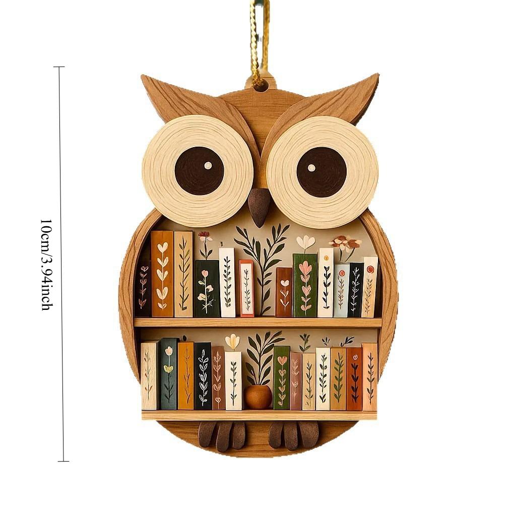 1 PC Animal Bookshelf Ornament Wooden Hanging Item, Holiday Gift