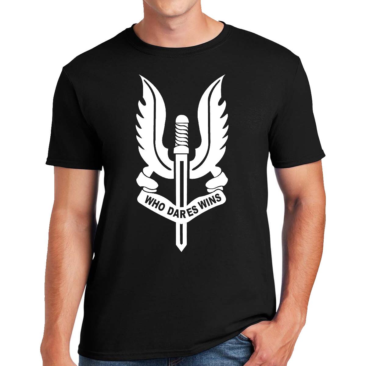 НОВЫЙ SAS Who Dares Wins Унисекс Футболка Женская Мужская Рождественский Подарок Футболка Топ S разноцветный