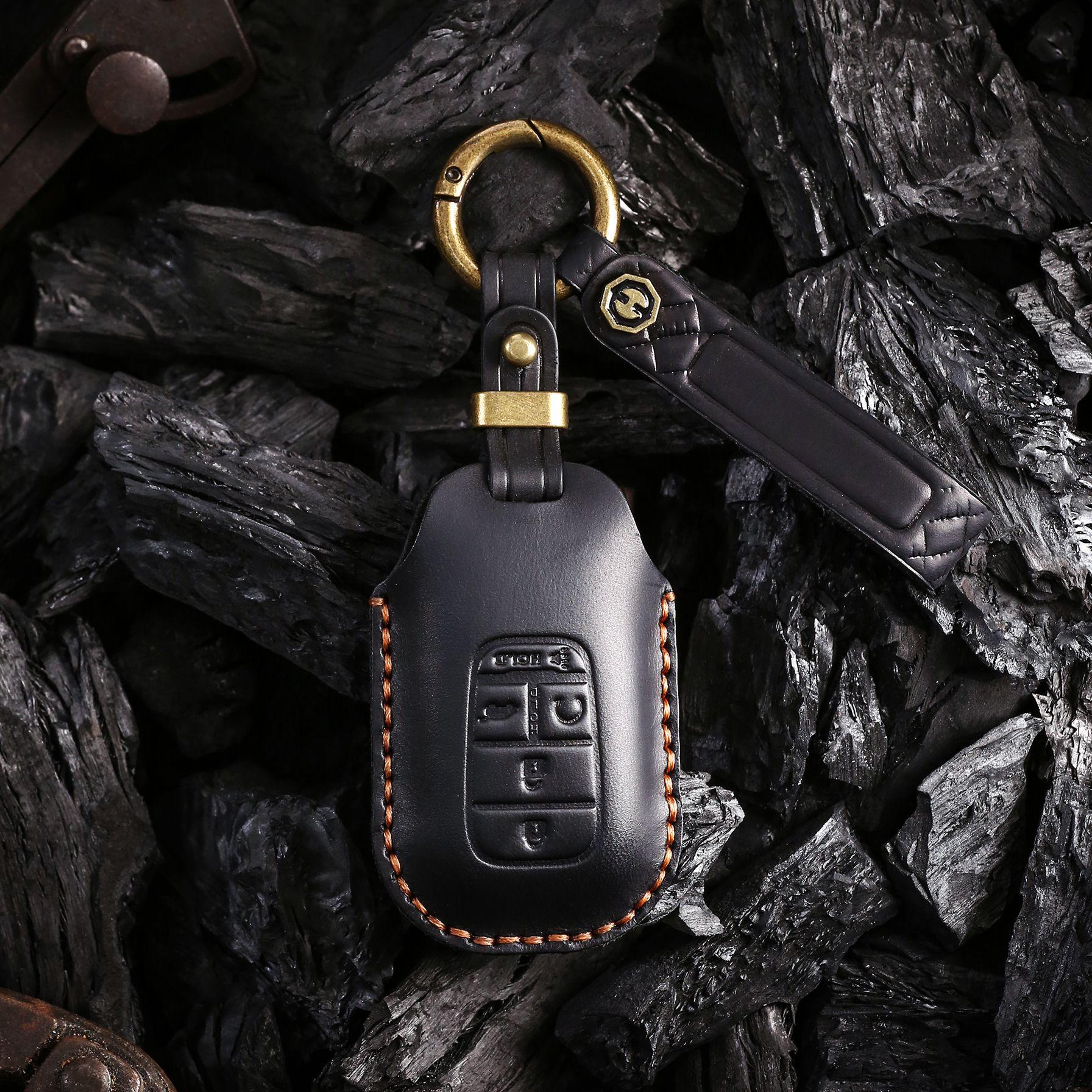 

Retro Handmade Genuine Leather Key Cover for Honda Accord/Civic