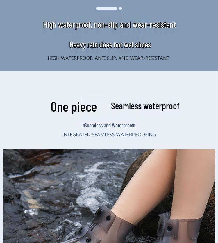 Huse impermeabile antiderapante din silicon pentru cizme de ploaie - Îngroșate, rezistente la uzură, protecție unisex pentru picioare pentru zilele ploioase
