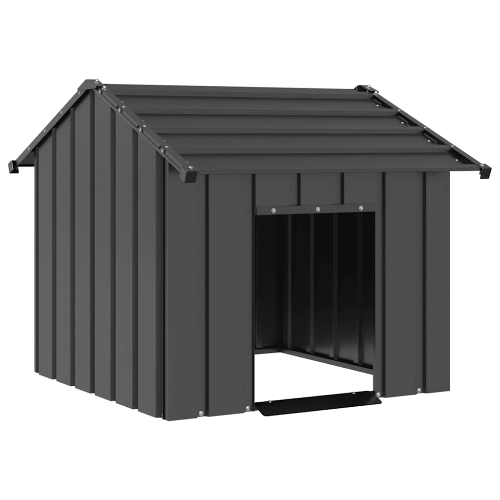 Vidaxl Dog House Buda With Roof, 85X107X81 Cm, Galvanized Steel