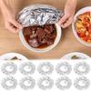 10 Pieces Food Plate Covers Aluminum Foil Reusable Elastic Food Storage Covers Bowl Insulation for Home Kitchen BBQ Picnic