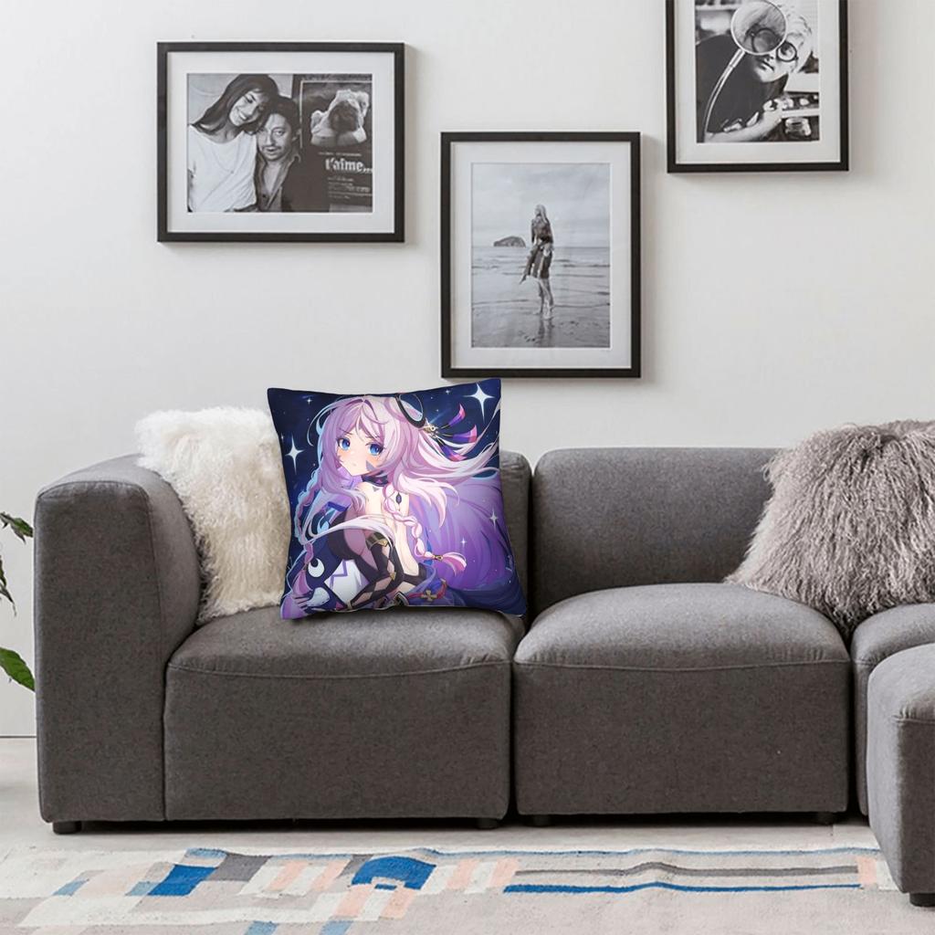 Genshin Impact Citlali Game Pillowcase Printing Polyester Cushion Cover Gift Pillow Case Cover Chair Zippered 45X45Cm