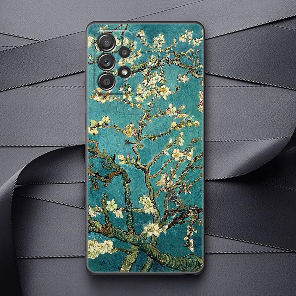 Oil Painting Phone Case For Samsung Galaxy A32 A33 A31 A23 A22 A21S A13 A12 A11 A03 A02 5G Cases Cover Cat Van Gogh Starry Night