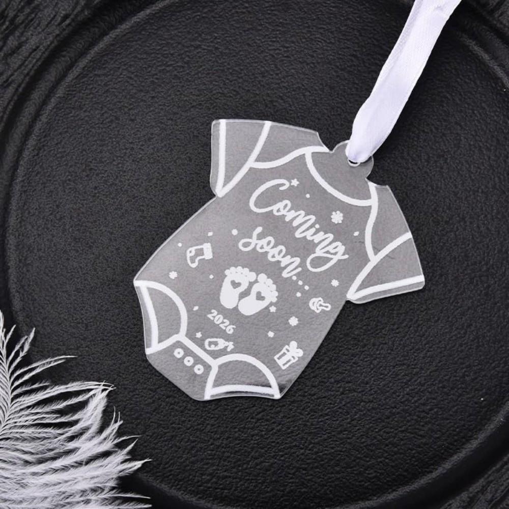 2026 Christmas Gifts Acrylic Expecting Baby Ornament Christmas Ornaments  Pregnancy Announcement