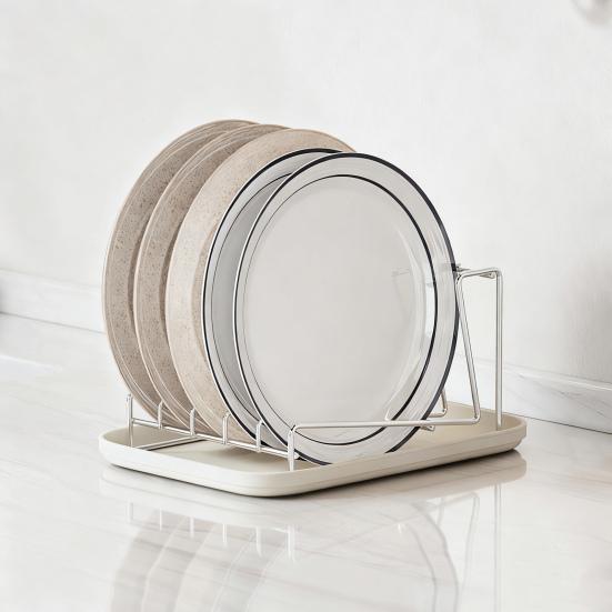 Stainless Steel Dish Draining Rack No Assembly Kitchen Sink And Countertop Organizer with Cutting Board Holder Countertop Cabinet Storage Shelf