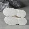 Fashion Fashion Solid White Thick Bottom Sneakers Women 2025 Autumn Breathable Mesh Lace Up Sneakers Casual Soft Sole Running Shoes