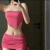 Internet Celebrity Skirt Split Swimsuit Slim Slim Solid Color Sexy Swimsuit Skirt Bikini