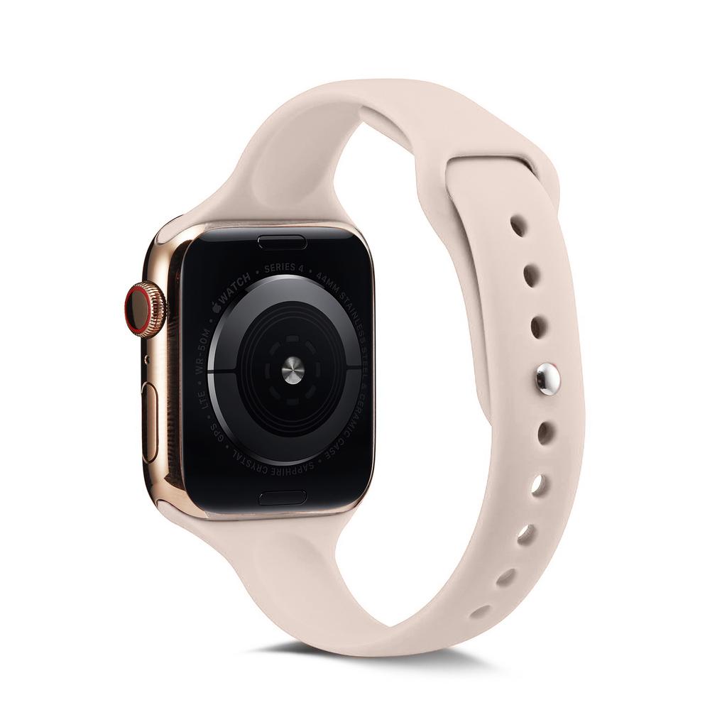 Weiches Silikon Uhrenarmband Ersatz für Apple Watch Serie 10 42mm/9 8 7 41mm/SE (2023) SE (2022) SE 6 5 4 40mm/3 2 1 38mm