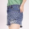 New MLB Old Flower Denim Shorts Women's Blue 31DPW4131-50U