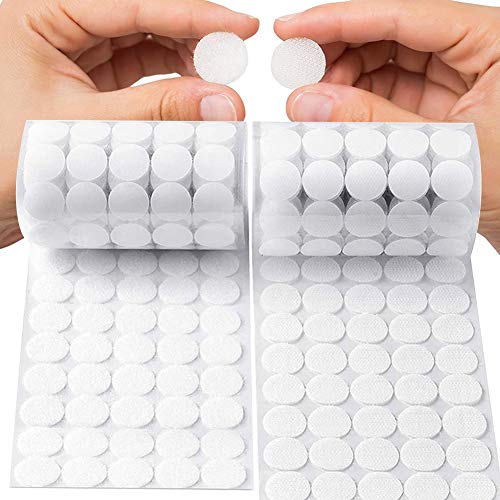 Hook and Loop Dots Self Adhesive 20mm ZAWTR 500 Pcs Sticky Back Coins Double Sided Strong Sticky Hook and Loop Tapes Waterproof DIY Stickers Crafts