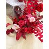 Red Wedding Artificial Flower Arrangement for Living Room, Coffee Table, or Bedside Décor
