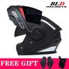 Full Face Motorcycle Helmet With Dual Visors Flip-Up Design Scooter E-Bike Riders