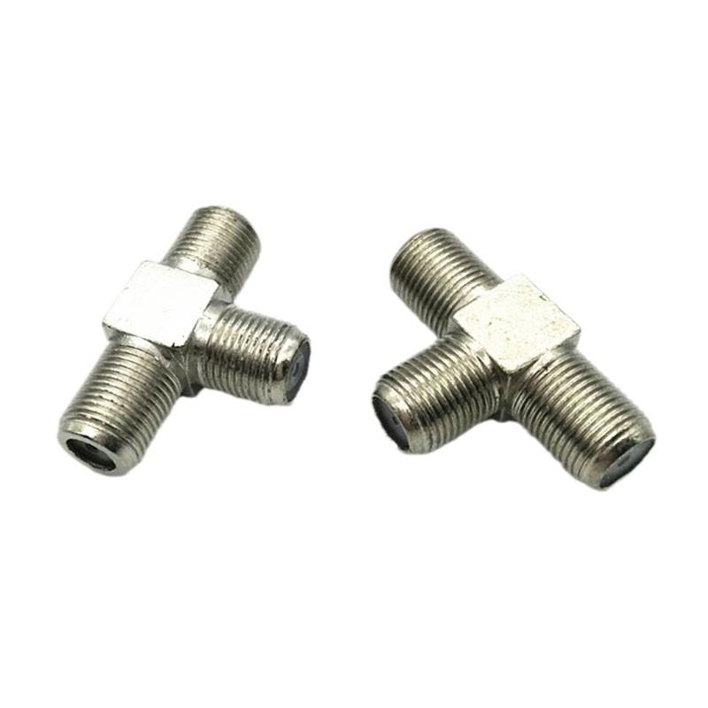 2PCS F Type T Connectors Zinc Alloy Plugs for Seamlessly Integration of Cable TV and Internet Equipment