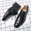 Summer leather shoes British casual business retro lazy shoes breathable brock carving